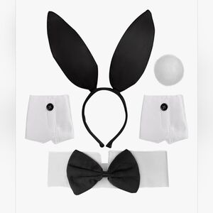 Playboy Bunny Costume Tux Rabbit 5 Pieces *NWOT